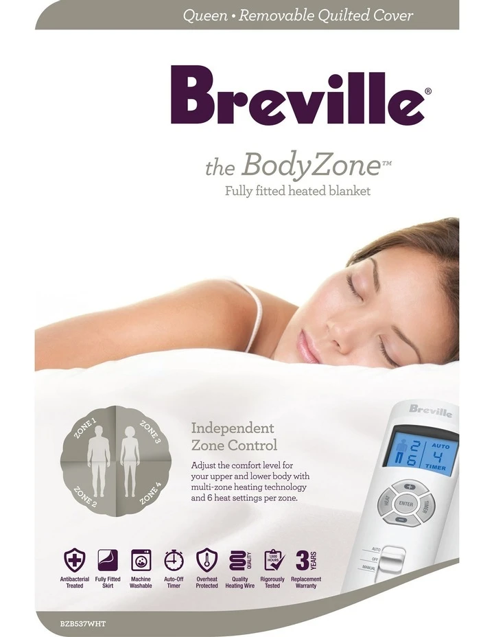 New ๐ Breville BodyZone Quilted Fitted Electric Heated Blanket ๐ 1 New ๐ Breville BodyZone Quilted Fitted Electric Heated Blanket ๐
