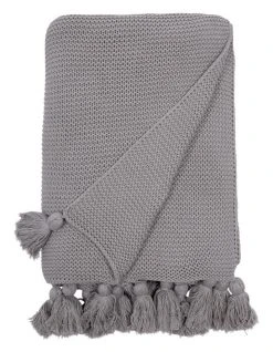Budget ✔️ Vue Melaky Knitted Throw Grey ❤️