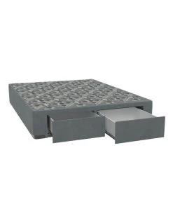 Budget 🥰 SleepMaker Velvet Base with Foot End Drawers & Bracket Sterling ❤️