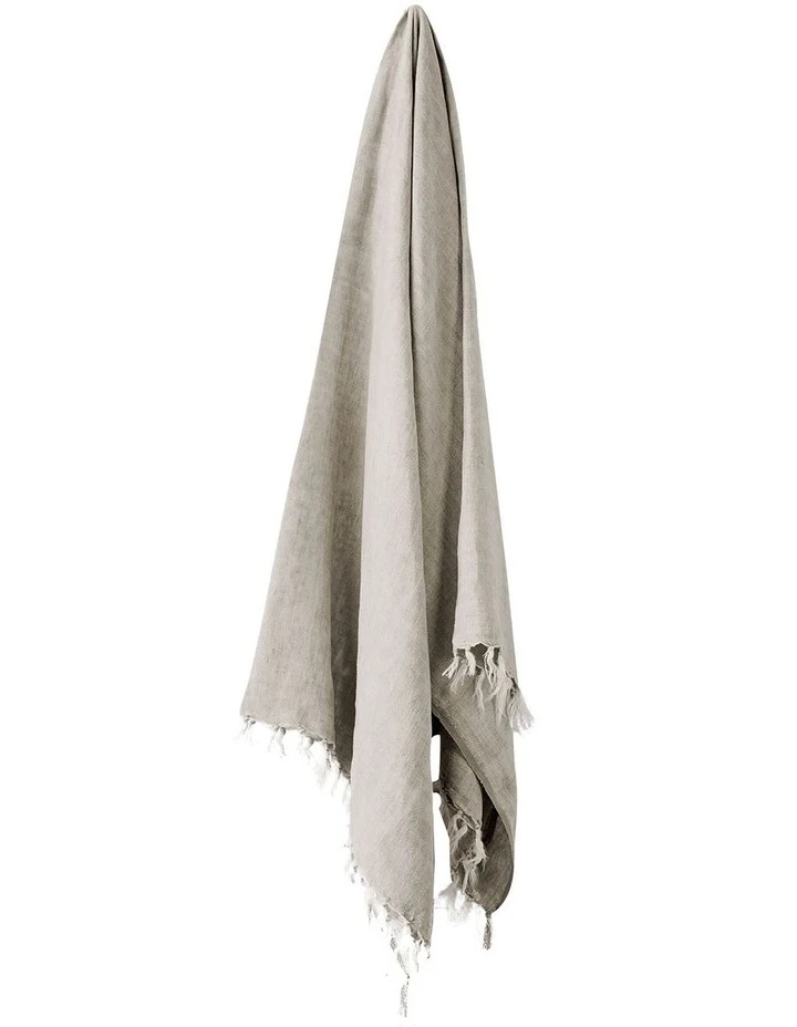 Deals ๐ Aura Home Vintage Linen Fringe Throw in Natural โญ 1 Deals ๐ Aura Home Vintage Linen Fringe Throw in Natural โญ