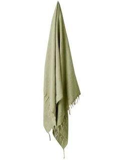 Best reviews of 👏 Aura Home Vintage Linen Fringe Throw in Willow ⭐