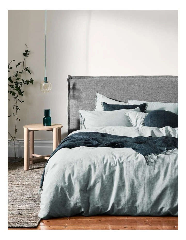 Cheap 😍 Aura Home Chambray Fringe Bedlinen Collection in Mineral ⌛ 1 Cheap 😍 Aura Home Chambray Fringe Bedlinen Collection in Mineral ⌛