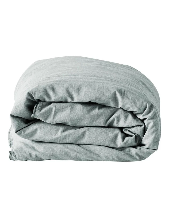 Cheap 😍 Aura Home Chambray Fringe Bedlinen Collection in Mineral ⌛ 3 Cheap 😍 Aura Home Chambray Fringe Bedlinen Collection in Mineral ⌛ - Image 3