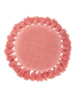 Buy 🧨 Linen House Florida Round Cushion Pink 😀
