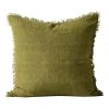 Brand new 💯 Aura Home Vintage Linen Fringe Cushion Range in Olive 🤩