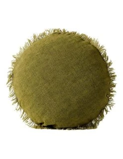 Brand new 💯 Aura Home Vintage Linen Fringe Cushion Range in Olive 🤩 -Cozy Bed Store 650191870 650184490 2 1 720x928