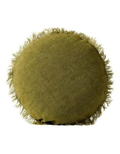 Brand new 💯 Aura Home Vintage Linen Fringe Cushion Range in Olive 🤩 -Cozy Bed Store 650191870 650184490 3 720x928