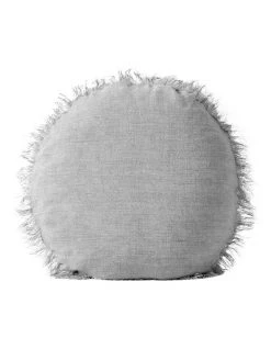 Hot Sale 🥰 Aura Home Vintage Linen Fringe Cushion Range in Smoke ⭐ -Cozy Bed Store 650191870 650184580 2 1 720x928