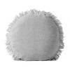 New 😉 Aura Home Vintage Linen Fringe 45cm Round Cushion in Smoke 😉