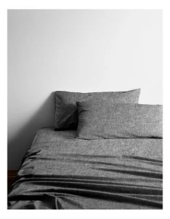 Wholesale ✔️ Aura Home Chambray Vintage Sheet Set in Smoke 👏 -Cozy Bed Store 691849990 691849720 1 2 720x928