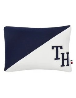 New ⌛ Tommy Hilfiger Triangle Cushion in Navy/White 🛒