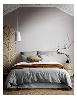 Cheapest 🥰 Aura Home Halo Organic Cotton Bedlinen Collection in Pebble ⌛