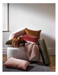 New ⭐ Aura Home Luxury Velvet 55cm Round Cushion in Khaki 🔔 -Cozy Bed Store 740661670 789089230 3 720x928