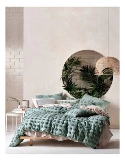 Outlet ⌛ Linen House Haze Quilt Cover Set Surf 🔔