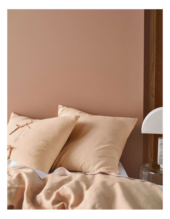 New ✔️ Linen House Nimes Linen Quilt Cover Set in Nude ⌛ 2 New ✔️ Linen House Nimes Linen Quilt Cover Set in Nude ⌛ - Image 2