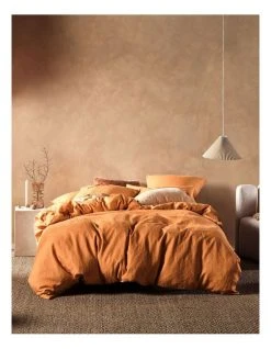 Brand new ❤️ Linen House Nimes Quilt Cover Set Burnt Orange ⭐