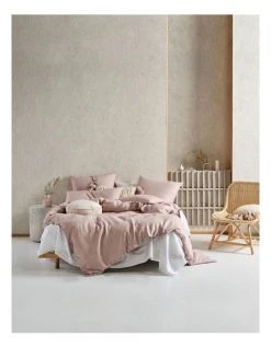 Best deal 🎁 Linen House Nimes Linen Quilt Cover Set Dusk 🥰