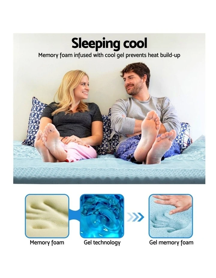 New ๐ฏ Giselle Bedding COOL GEL Memory Foam Mattress Topper BAMBOO 5CM 7-Zone Single ๐ 3 New ๐ฏ Giselle Bedding COOL GEL Memory Foam Mattress Topper BAMBOO 5CM 7-Zone Single ๐ - Image 3