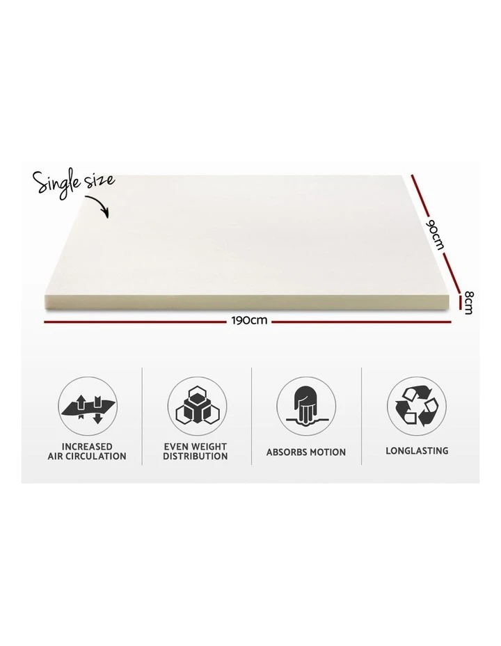 Promo ๐งจ Giselle Bedding Single Size Memory Foam Mattress Topper โ๏ธ 2 Promo ๐งจ Giselle Bedding Single Size Memory Foam Mattress Topper โ๏ธ - Image 2