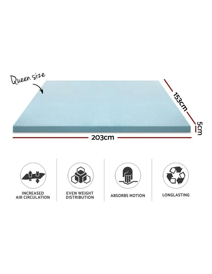 Outlet ✔️ Giselle Bedding COOL GEL Memory Foam Mattress Topper ⌛ 2 Outlet ✔️ Giselle Bedding COOL GEL Memory Foam Mattress Topper ⌛ - Image 2