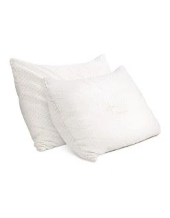 Outlet ✨ Giselle Bedding Set of 2 Single Bamboo Memory Foam Pillow ❤️