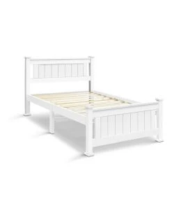 Best reviews of ⌛ Artiss Single Size Wooden Bed Frame - White 🔥