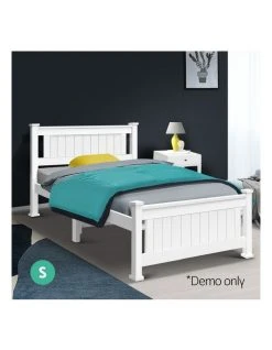Best reviews of ⌛ Artiss Single Size Wooden Bed Frame - White 🔥 -Cozy Bed Store 758131480 3 720x928
