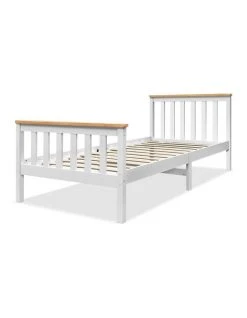 Buy ⭐ Artiss Single Wooden Bed Frame PONY Timber Mattress Base Bedroom Furniture Kids ✔️