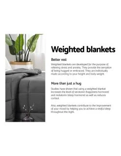 Buy ⌛ Giselle Bedding Cotton 2.3KG Weighted Gravity Blanket 😀 -Cozy Bed Store 758131840 4 720x928