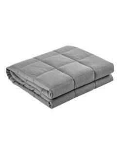 Budget ❤️ Giselle Bedding 9KG Cotton Weighted Gravity Heavy Blanket Deep Relax Adult Grey 😉
