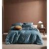 Discount 🔥 Linen House Heath Quilt Cover Set Teal ⭐