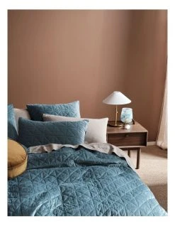 Discount 🔥 Linen House Heath Quilt Cover Set Teal ⭐ -Cozy Bed Store 773531920 841913830 2 720x928