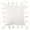Hot Sale 🥰 Vue Gibraltar Cotton Slub Cotton With Tassels Cushion Off White ❤️
