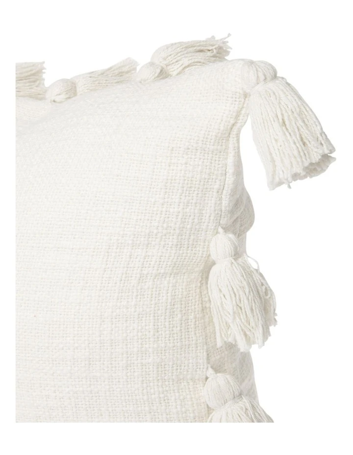Hot Sale 🥰 Vue Gibraltar Cotton Slub Cotton With Tassels Cushion Off White ❤️ 2 Hot Sale 🥰 Vue Gibraltar Cotton Slub Cotton With Tassels Cushion Off White ❤️ - Image 2