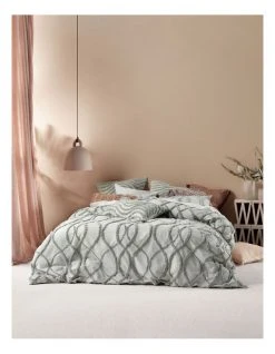 Best Sale 🎉 Linen House Amadora Quilt Cover Set in Smoke 🥰