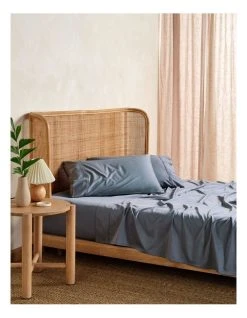 Best reviews of ❤️ Linen House Nara Bamboo Cotton 400TC Sheet Set Bluestone 🥰