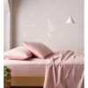 Best reviews of 👏 Vue Organic Stonewashed Cotton 250TC Sheet Set Pink Sand 🔥