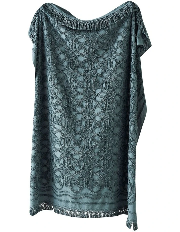 Outlet ๐ Linen House Somers Throw in Petrol Grey ๐ 2 Outlet ๐ Linen House Somers Throw in Petrol Grey ๐ - Image 2