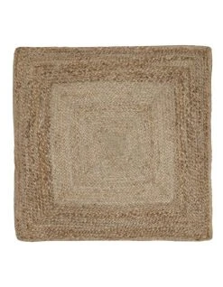 Promo ⌛ Australian House & Garden Callala Square Jute Floor Cushion Natural ⭐