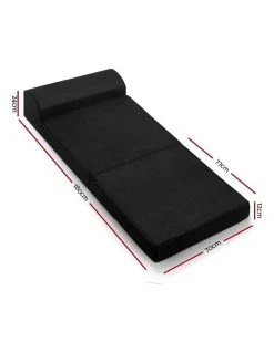 Outlet 🥰 Giselle Bedding Folding Foam Mattress Portable Single Sofa Bed Mat Air Mesh Fabric Black 😉 -Cozy Bed Store 780376330 2 720x928