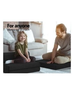 Outlet 🥰 Giselle Bedding Folding Foam Mattress Portable Single Sofa Bed Mat Air Mesh Fabric Black 😉 -Cozy Bed Store 780376330 5 720x928