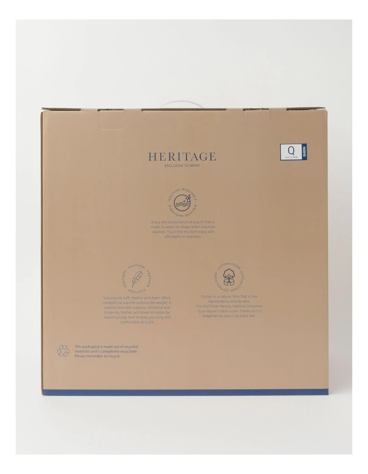 Cheapest 🛒 Heritage 50/50 Duck Down & Feather Quilt White 🌟 4 Cheapest 🛒 Heritage 50/50 Duck Down & Feather Quilt White 🌟 - Image 4