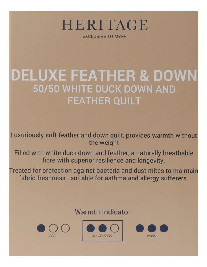 Cheapest 🛒 Heritage 50/50 Duck Down & Feather Quilt White 🌟 5 Cheapest 🛒 Heritage 50/50 Duck Down & Feather Quilt White 🌟 - Image 5