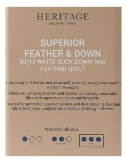 Budget 💯 Heritage 85/15 Duck Down & Feather Quilt White 🎉 -Cozy Bed Store 780640750 5 720x928