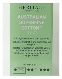 Deals 👏 Heritage Australian Superfine Cotton Light Weight Quilt ✨ -Cozy Bed Store 780640930 5 720x928