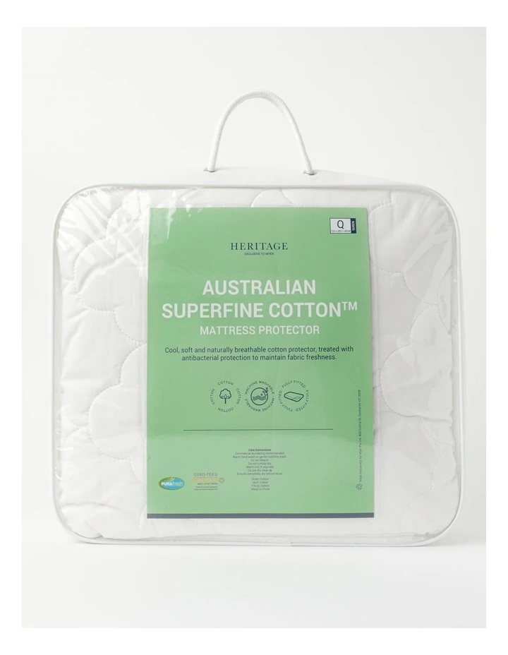 Hot Sale ✨ Heritage Australian Superfine Cotton Mattress Protector ⌛ 1 Hot Sale ✨ Heritage Australian Superfine Cotton Mattress Protector ⌛