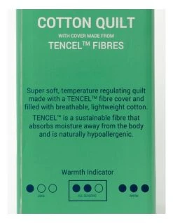 Discount 👍 Heritage Cotton Quilt With Cover Made From Tencel Lyocell Fibres White ✔️ -Cozy Bed Store 780641920 5 720x928