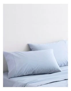 Flash Sale 😉 Sheridan Organic Cotton Percale 300TC Sheet Set in Soft Blue 💯 -Cozy Bed Store 787425400 3 720x928