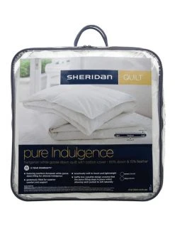 Promo 🎁 Sheridan Pure Indulgence 85/15 Hungarian White Goose Down & Feather Quilt 😉
