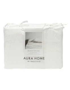 Best Sale ๐ Aura Home Maison Vintage Sheet Set in White ๐ 6 Best Sale ๐ Aura Home Maison Vintage Sheet Set in White ๐ -Cozy Bed Store 788797810 809674210 3 720x928